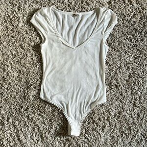 Free People Intimates v-neck Body Suit with Heart imprint